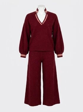 NEW EMILY MCCARTHY lolli sweater in burgundy